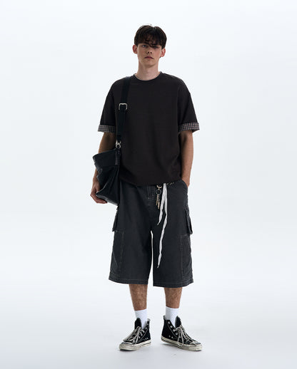 MADWITCH VINTAGE ROLLED HEM TEE #C1785C25