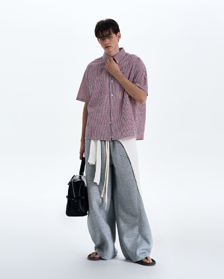 MADWITCH CHECKERED SHORT SLEEVE SHIRT #CR217