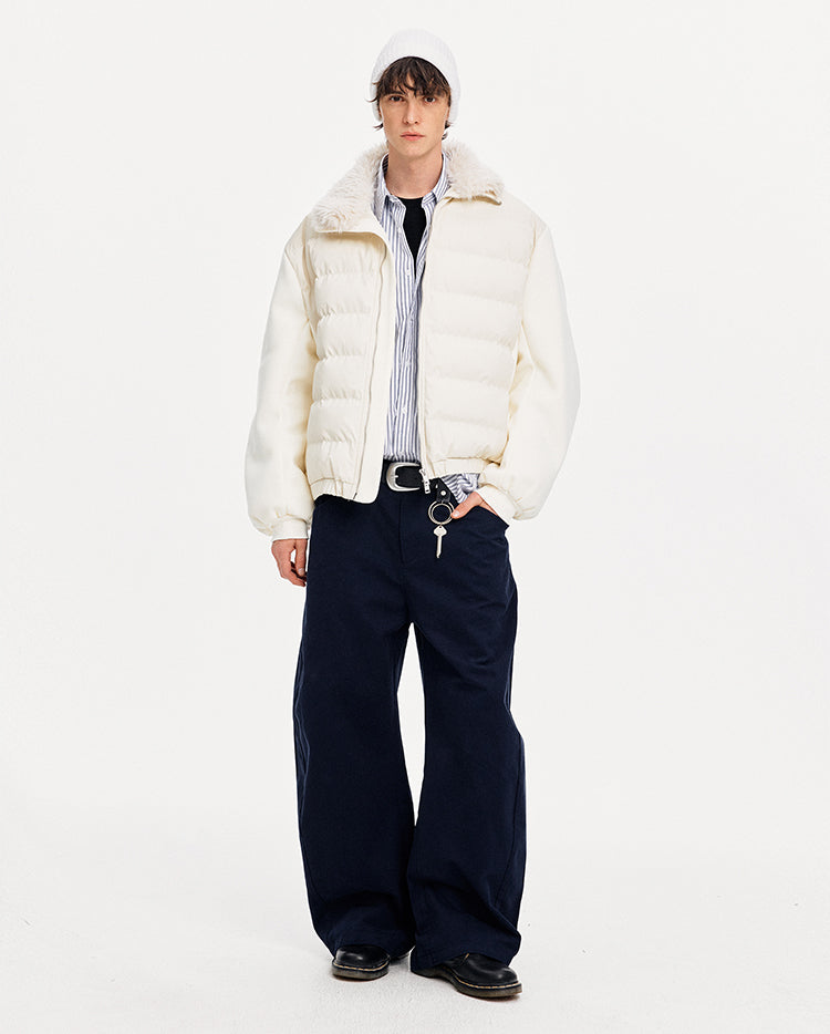 MADWITCH QUILTED STAND COLLAR DOWN JACKET #M0128