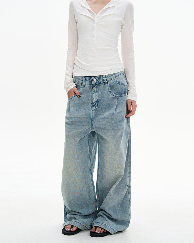 MADWITCH CREASE BLUE JEANS #D1657