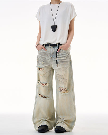 MADWITCH DROP-CROTCH GRAFFITI JEANS #G6831