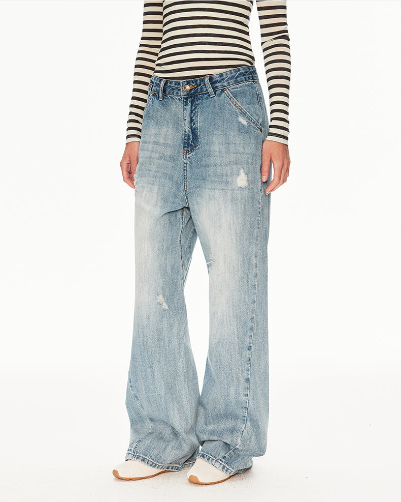 MADWIT RIPPED WASH JEANS #WH0A129