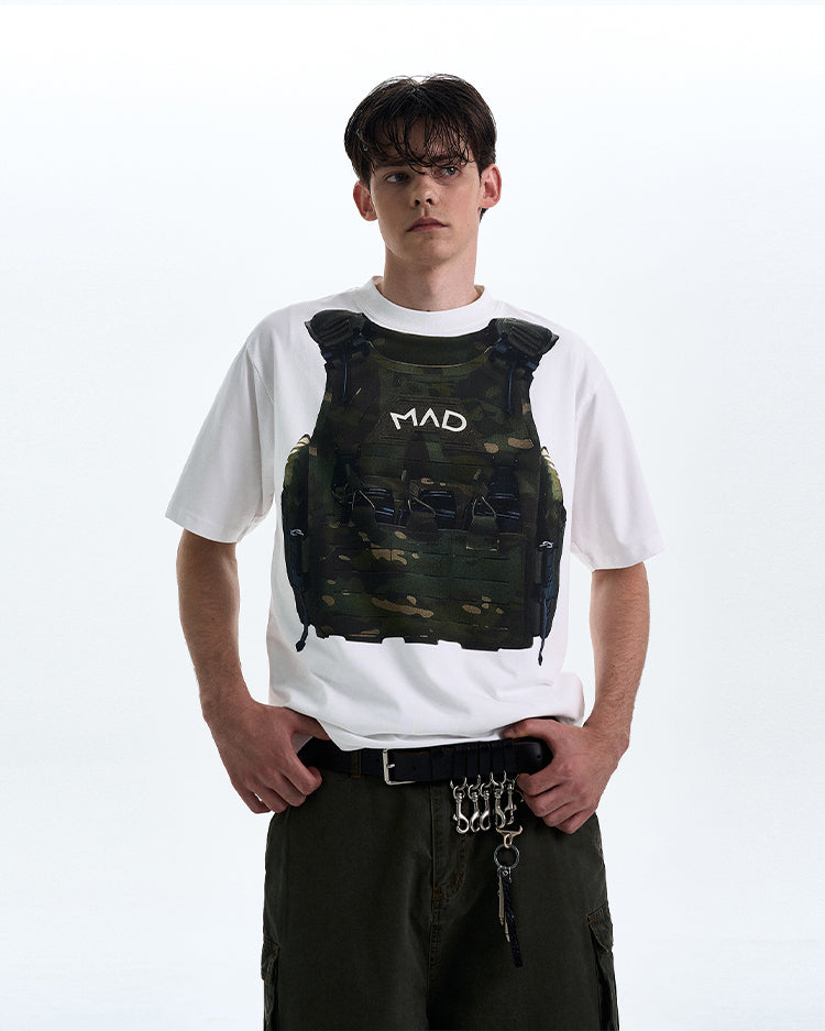 MADWITCH ORIGINAL VEST PRINT T-SHIRT #MD4172
