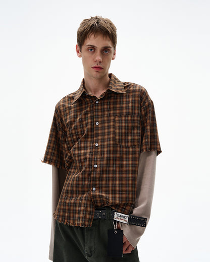 MADWITCH UNISEX FAUX TWO-PIECE SHIRT #CR601
