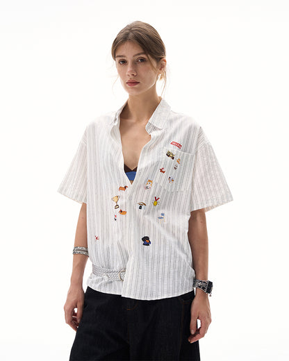 MADWITCH GIRLY STRIPED BLOUSE #TP231