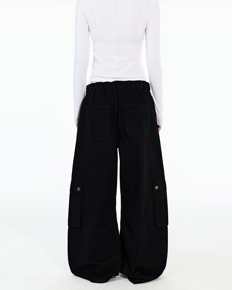 MADWITCH PLEATED MULTI-POCKET WORK PANTS #A619