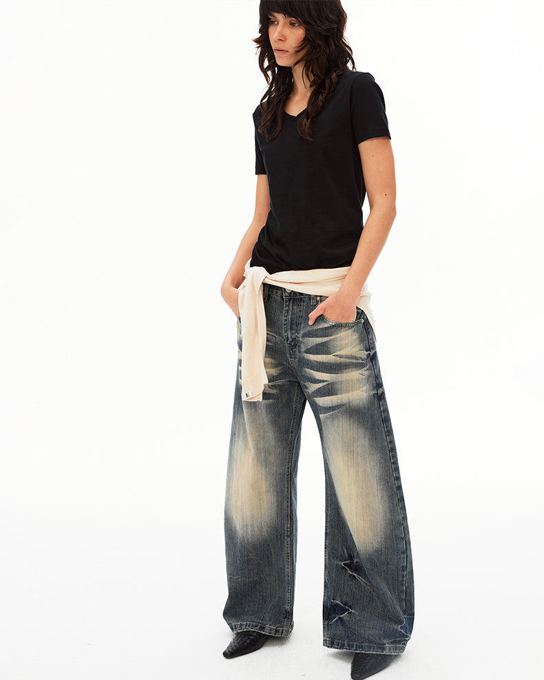 MADWIT VINTAGE WHISKER JEANS #G6898