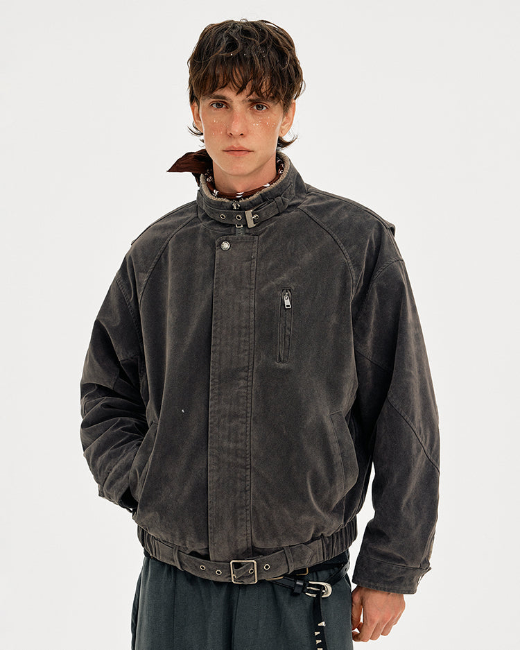 MADWITCH SUEDE QUILTED RECONSTRUCTION JACKET #AW25511