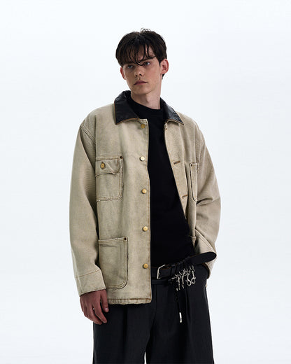 MADWITCH BARN STYLE TURN-DOWN COLLAR JACKET #CW1136