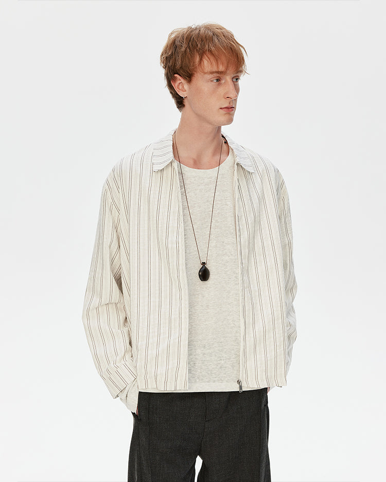 MADWITCH ZIP FRONT RELAXED SHIRT #RW213