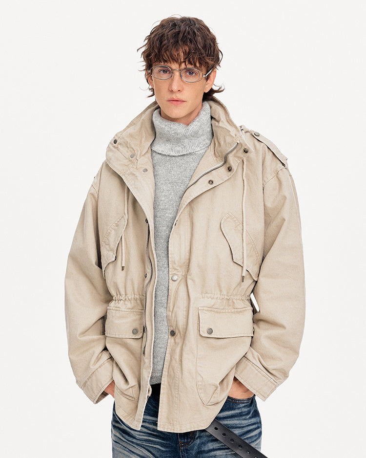 MADWITCH HOODED LONG WORKWEAR COAT #CW1308