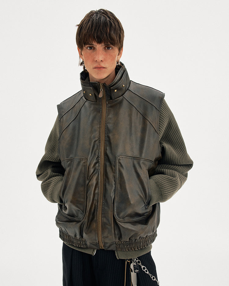 MADWITCH DECON LEATHER VEST #MJ04