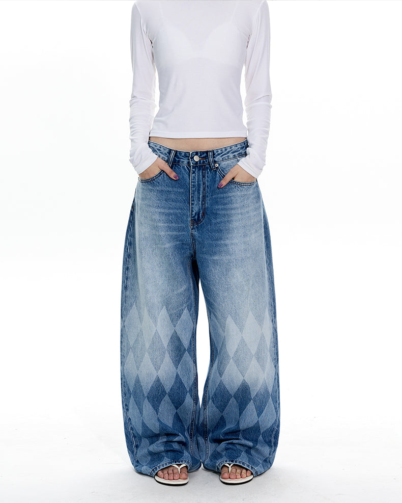 MADWITCH FADED DIAMOND WASH JEANS #AK-027