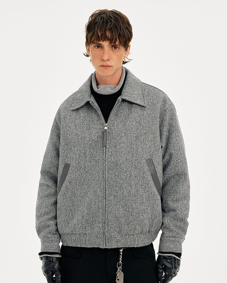 MADWITCH NOTCHED COLLAR QUILTED OVERCOAT #OY2557