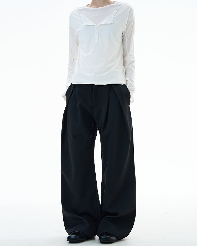 MADWITCH UNISEX WIDE LEG STRAIGHT DRESS PANTS #C915