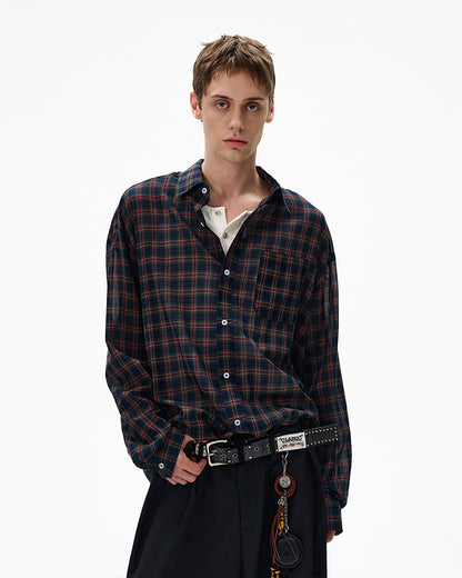 MADWITCH UNISEX VINTAGE OLD MONEY STYLE LONG SHIRT #CR606