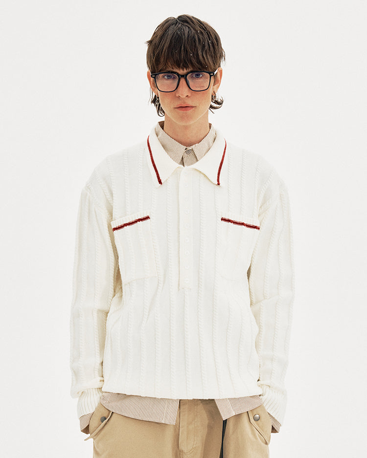 MADWITCH TWIST COLLAR SWEATER #AW25301