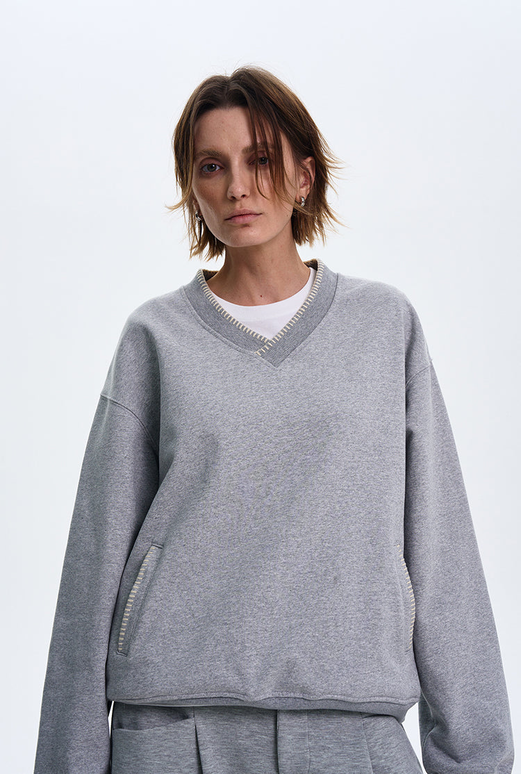 MADWITCH V-NECK CASUAL LONG SLEEVE #0207