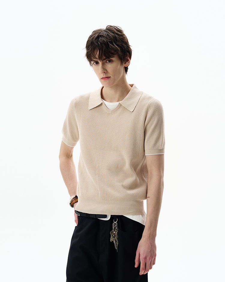 MADWITCH SILK-LIKE KNIT TSHIRT #YF902