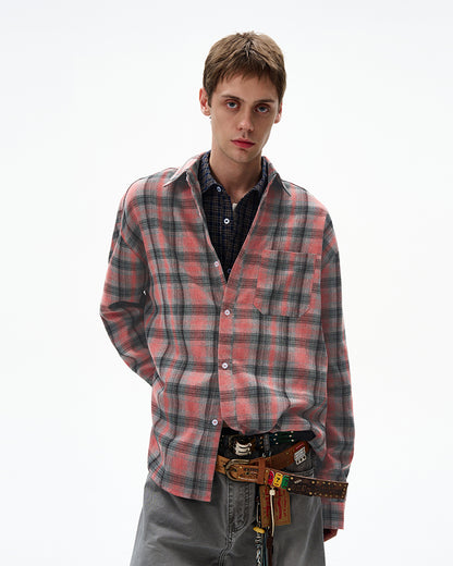 MADWITCH COLOR-BLOCK CHECKED TUNIC #CR603