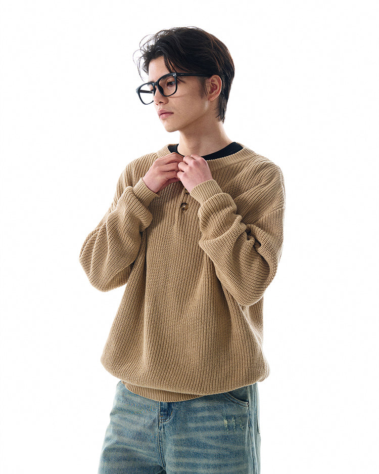 MADWITCH LOOSE KNITTED SWEATER #MFY213