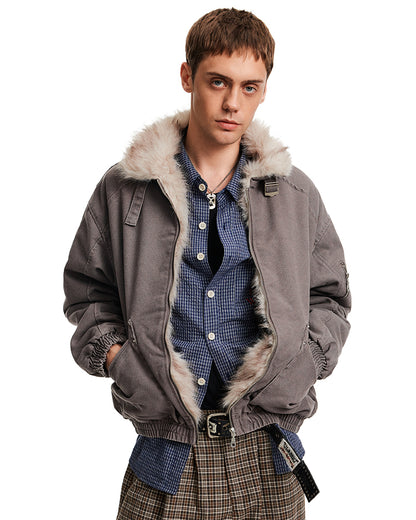 MADWITCH DENIM PILE PARKA #BM350
