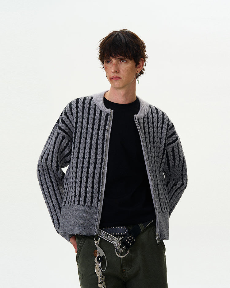 MADWITCH CABLE-KNIT CARDIGAN SWEATER #81129