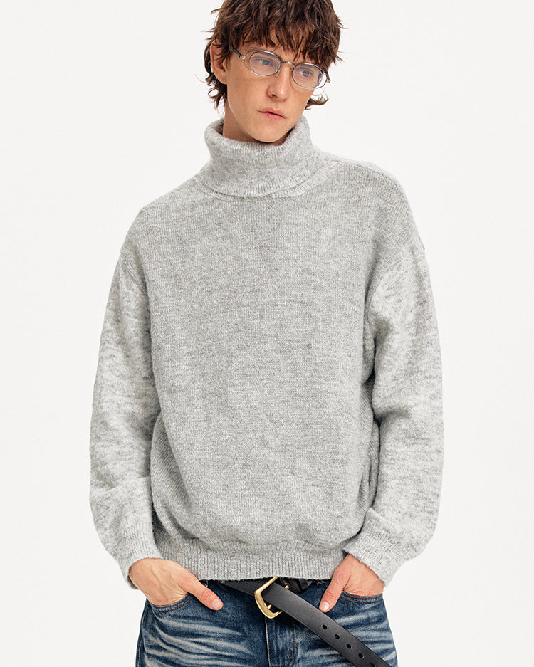 MADWITCH WOOL BLEND STAND COLLAR SWEATER #72672