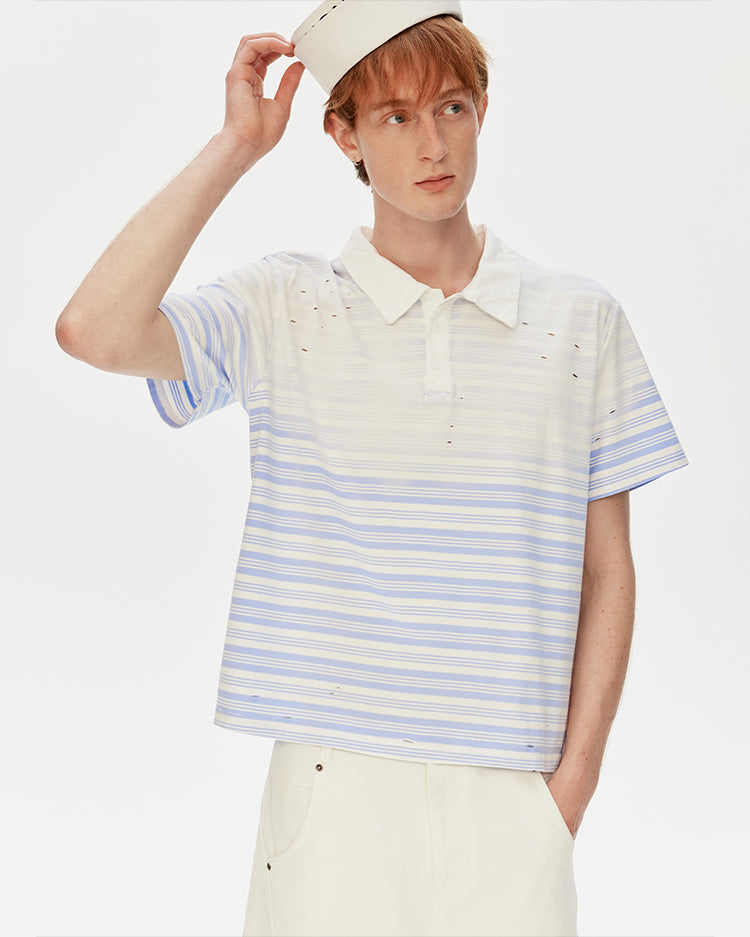 MADWITCH FADED STRIPE TEE #AW26004