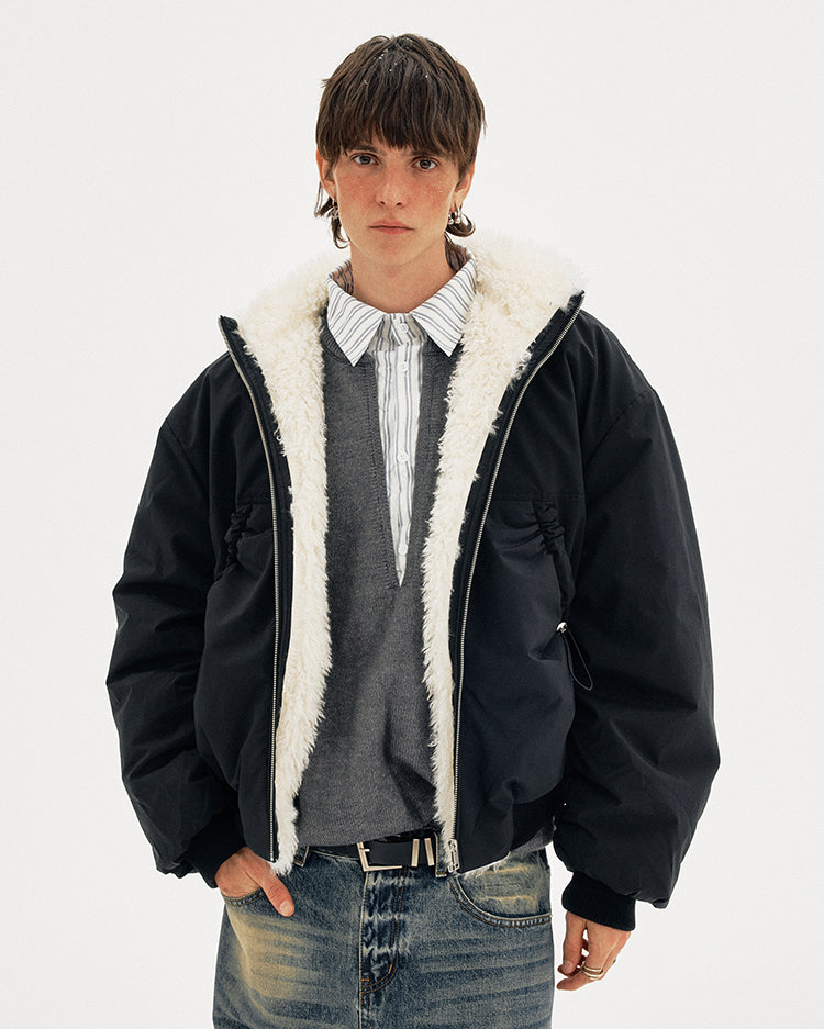 MADWITCH FLEECE HOODED COAT #M377