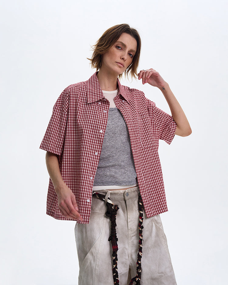 MADWITCH VINTAGE PLAID SHIRT #CR213