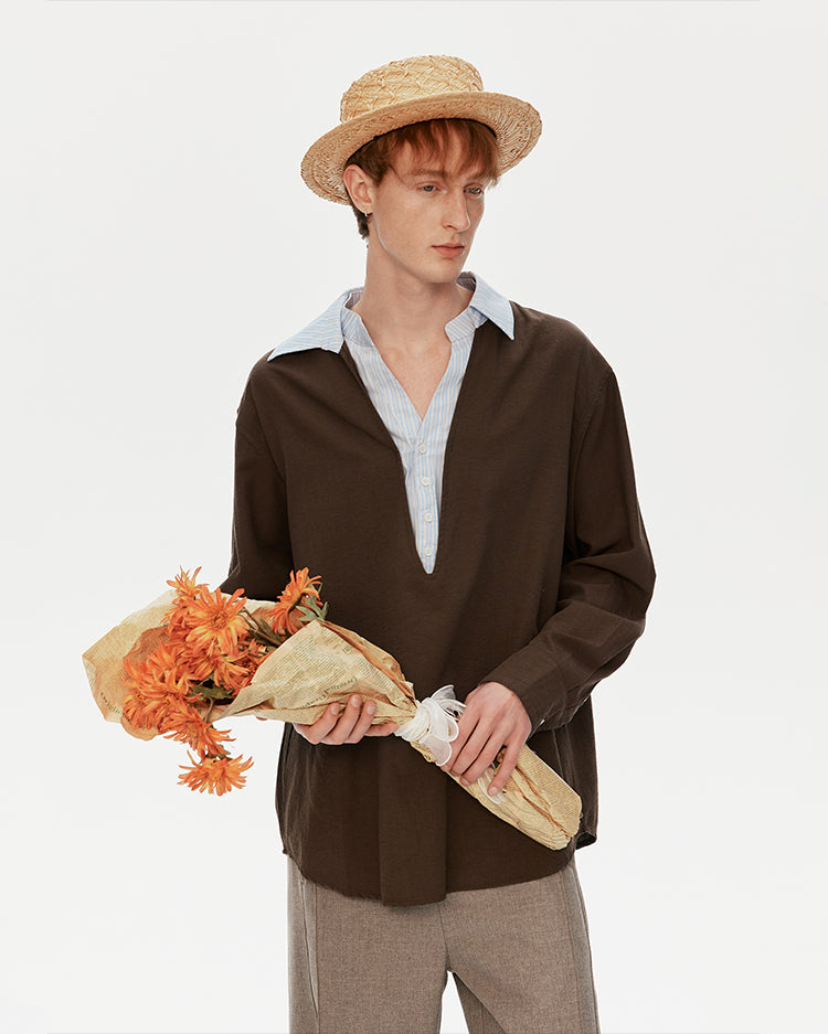 MADWITCH COLORBLOCK STRIPE SHIRT #UTU043