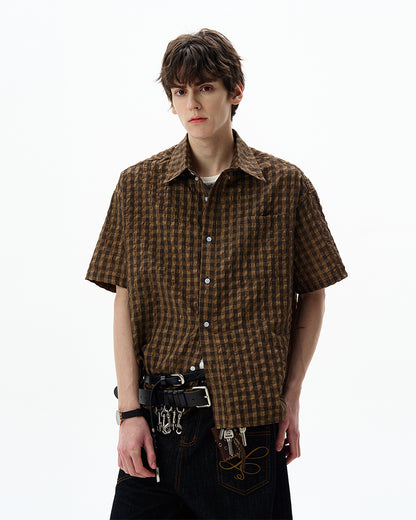 MADWITCH SEERSUCKER RETRO SHIRT #CR237