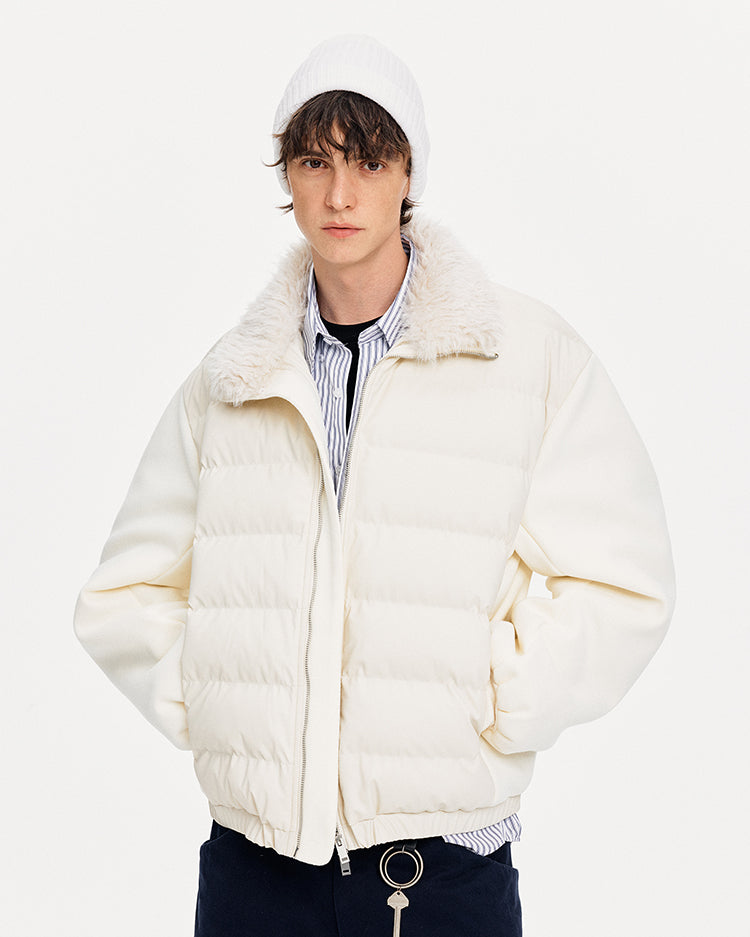 MADWITCH QUILTED STAND COLLAR DOWN JACKET #M0128