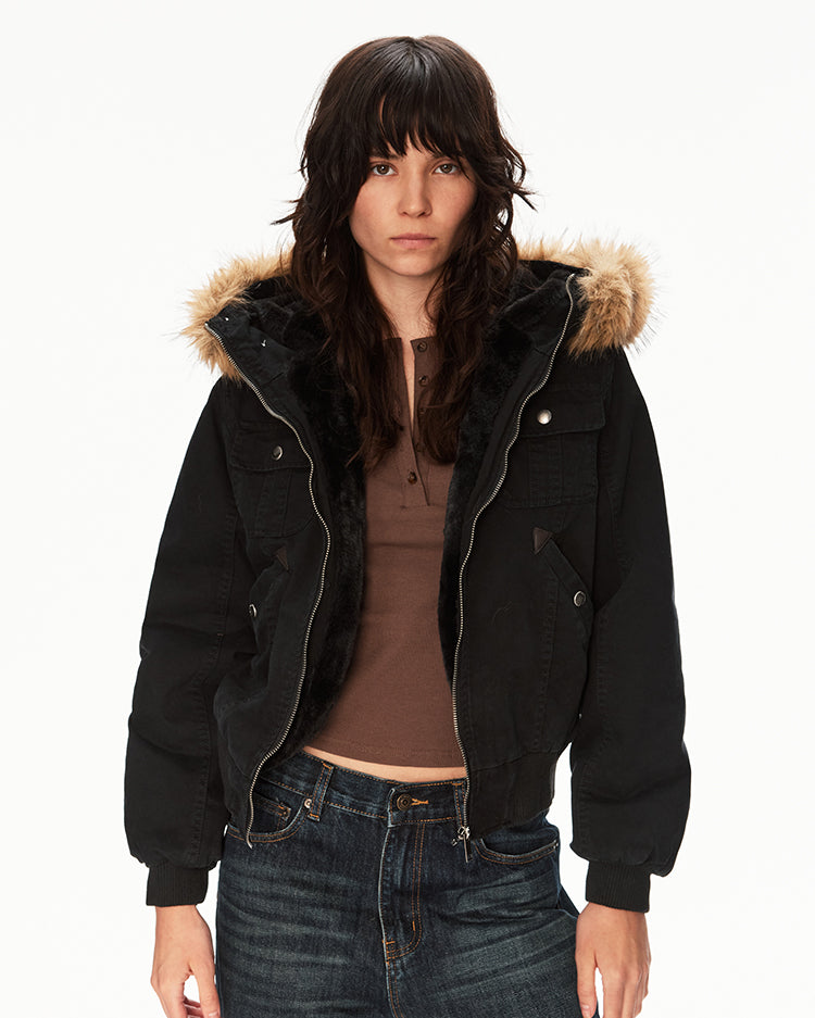 MADWITCH CANVAS HOODED JACKET #256192