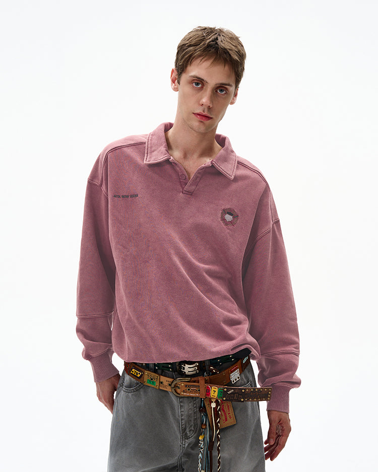 MADWITCH UNISEX RETRO POLO SWEATSHIRT #9693