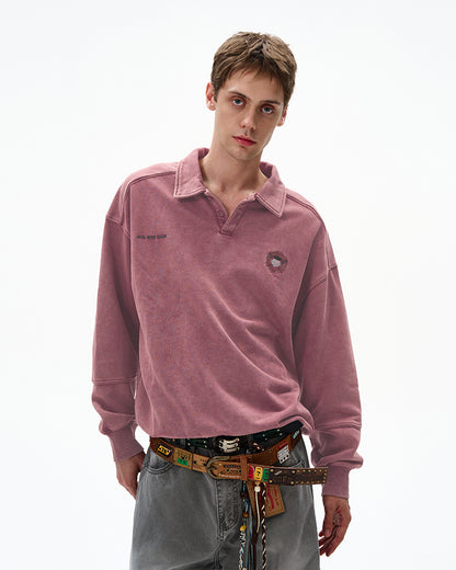 MADWITCH UNISEX RETRO POLO SWEATSHIRT #9693