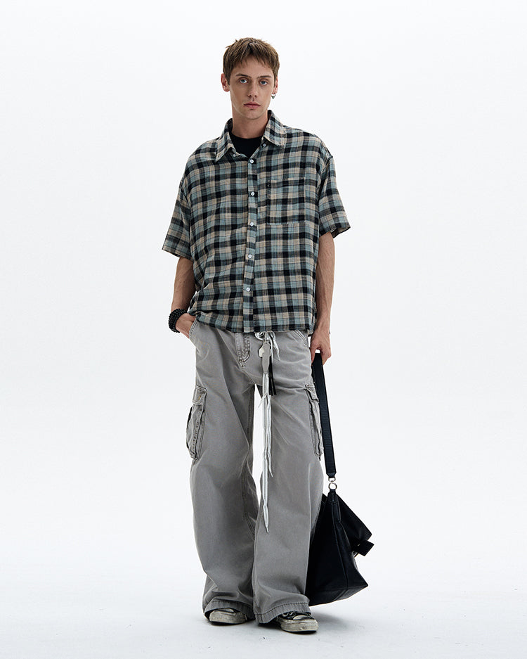 MADWITCH PLAID CASUAL SHIRT #CR236