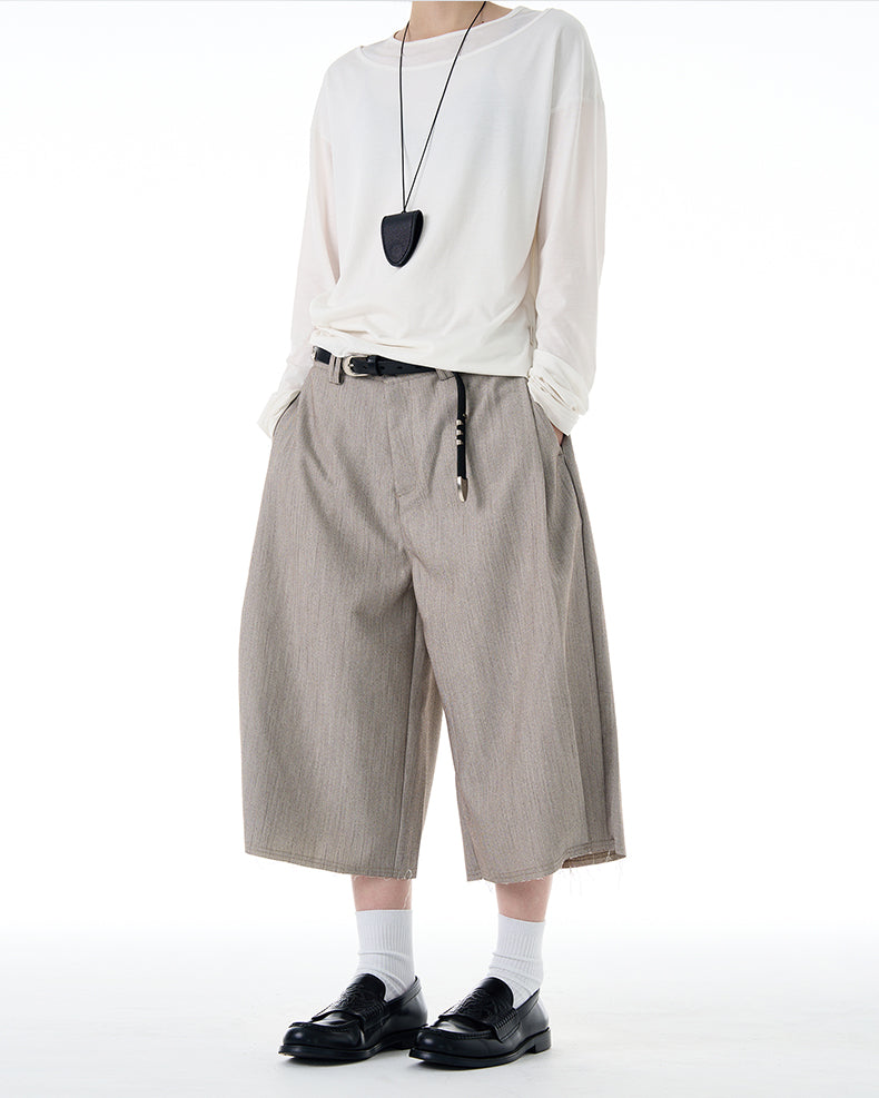 MADWITCH RAW HEM MINIMAL TROUSERS #CK257D