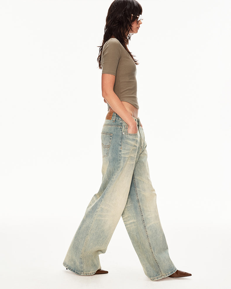 MADWIT YELLOW WASH BAMBOO JEANS #DR8816