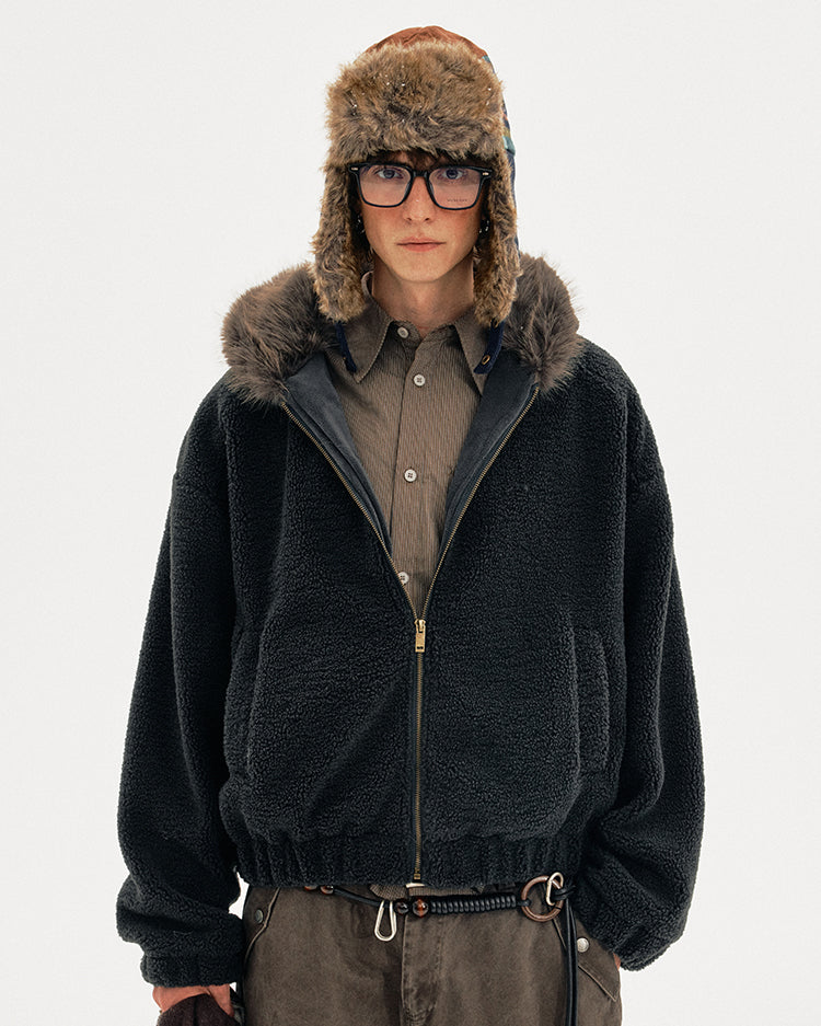 MADWITCH SHEAR HOODED COAT #BBXM026