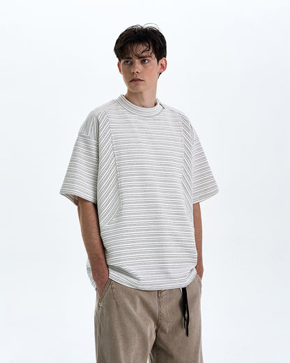 MADWITCH PATCHWORK STRIPED TEE #880232
