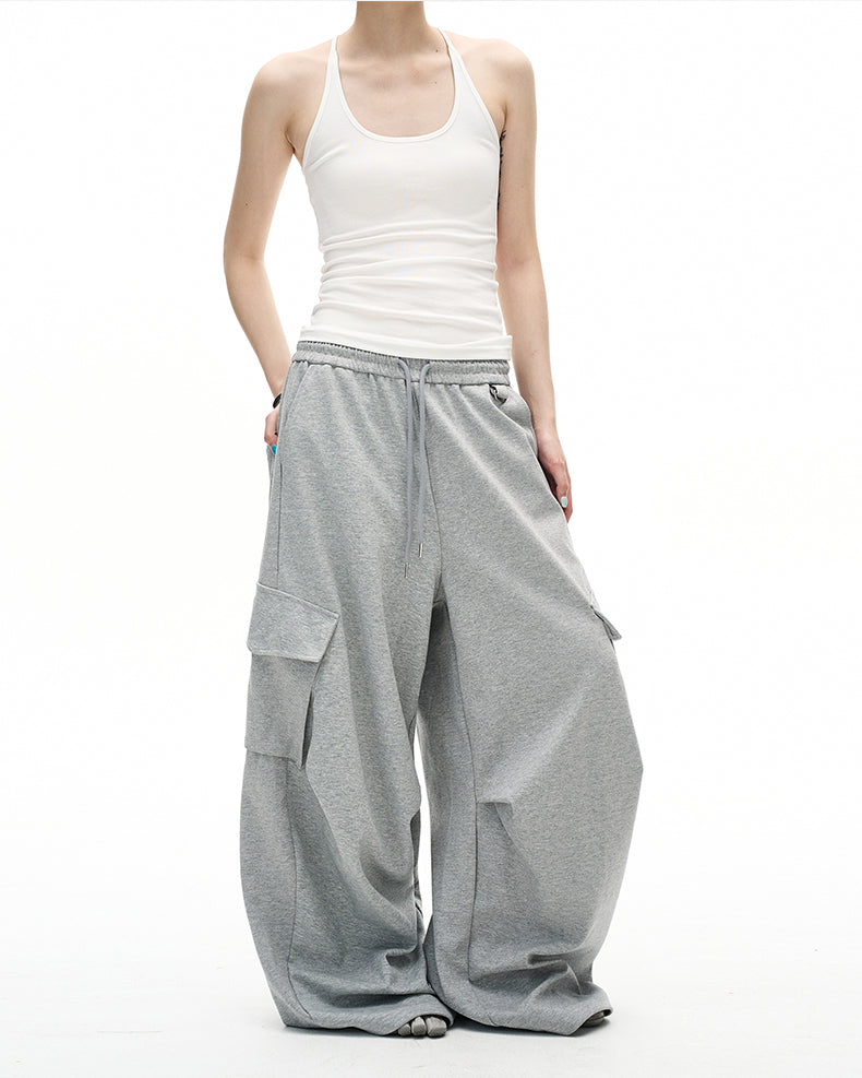 MADWITCH MULTI-POCKET WIDE SWEATPANTS #C930