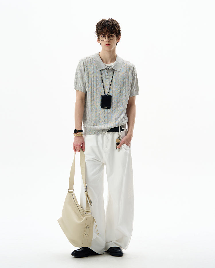 MADWITCH POLO KNIT TEE #LX010