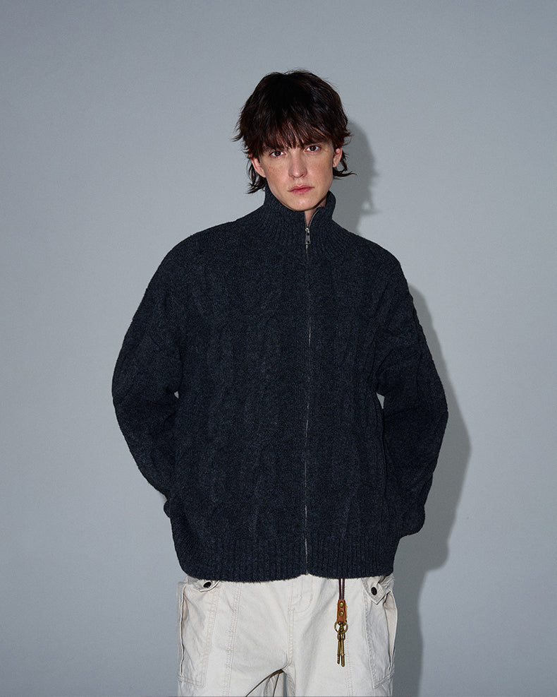 MADWITCH HALF-TURTLENECK CARDIGAN SWEATER #MY008