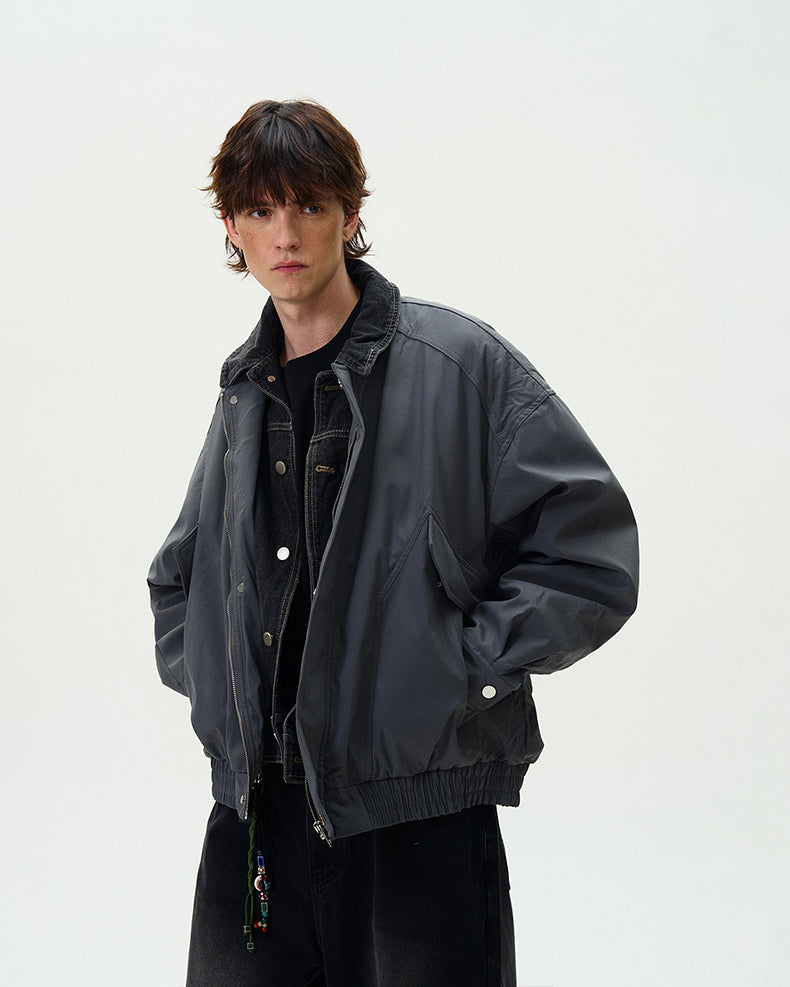 MADWITCH PATCHWORK LOOSE DOWN JACKET #18985