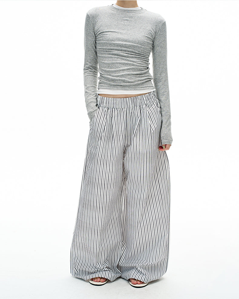 MADWITCH LAZY STRIPE TROUSERS #C935