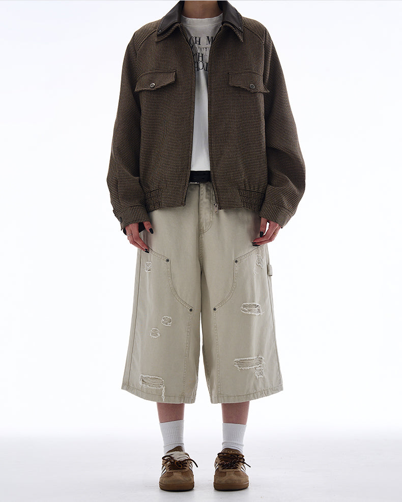 MADWITCH LUMBERJACK WORKWEAR CROPPED PANTS #CK3386D