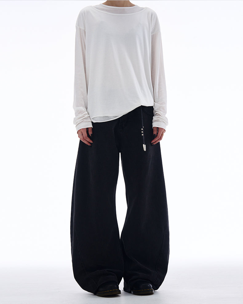 MADWITCH SCIMITAR-STYLE CASUAL JEANS #G6661