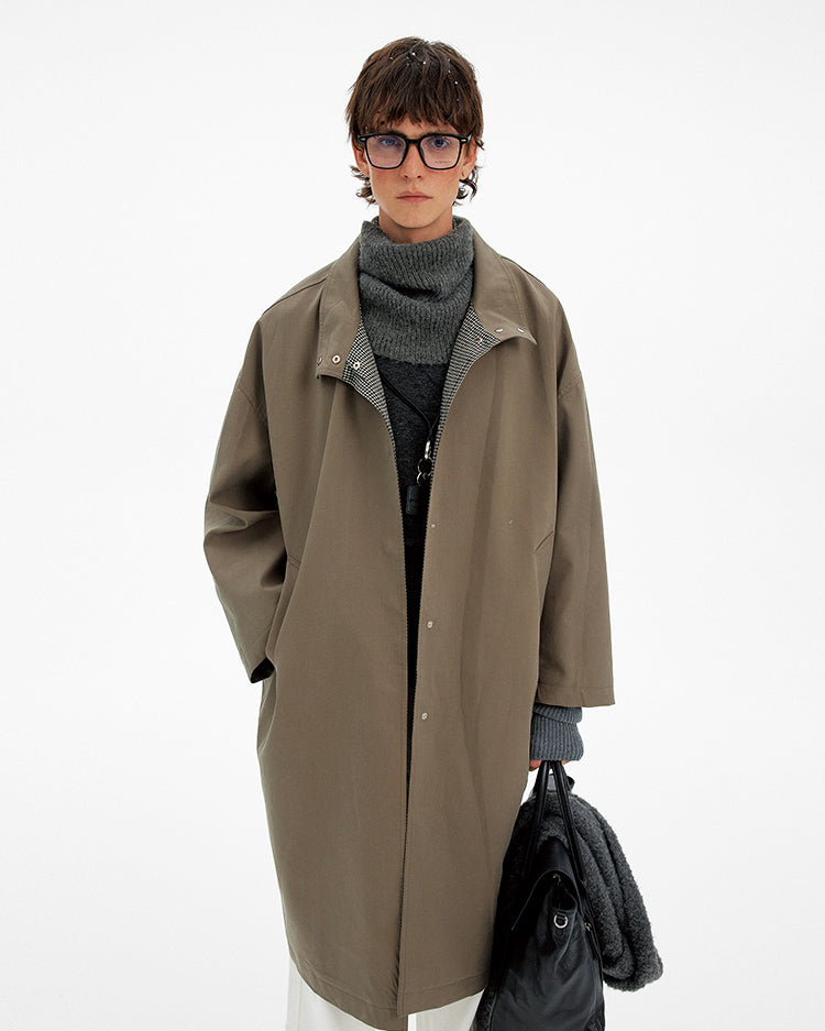 MADWITCH ATMOSPHERIC PLAID LONG COAT #NZ102